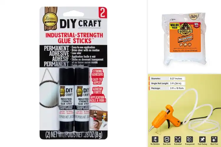 Detailed view of Best Fabric Wood Metal Glue Sticks