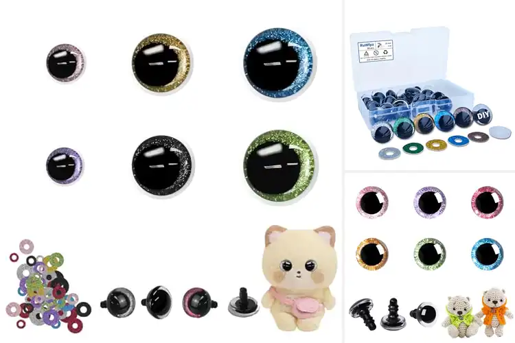 Detailed view of Best Glitter Plastic Eyes for Crochet